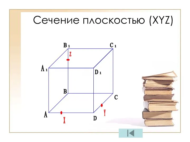 A C D В X Сечение плоскостью (XYZ) Y Z