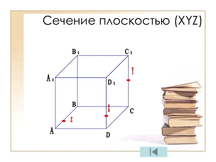 A C D В Z Сечение плоскостью (XYZ) Y X