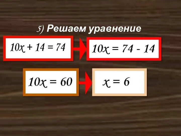 Метод сложения 5) Решаем уравнение