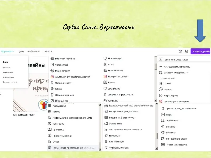 Сервис Canva. Возможности