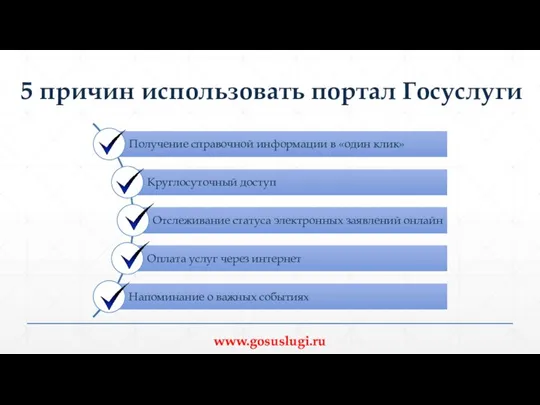 5 причин использовать портал Госуслуги www.gosuslugi.ru