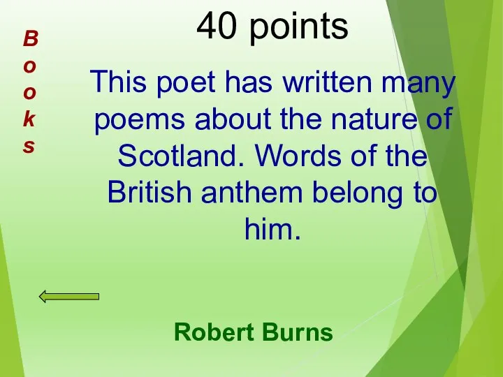 40 points This poet has written many poems about the nature of