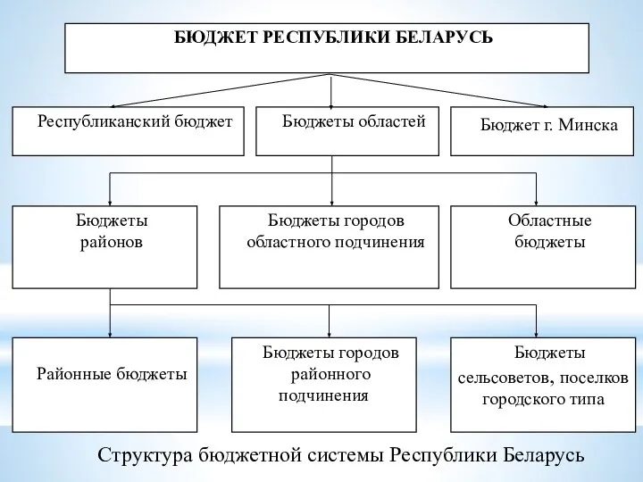 Структура бюджетной системы Республики Беларусь