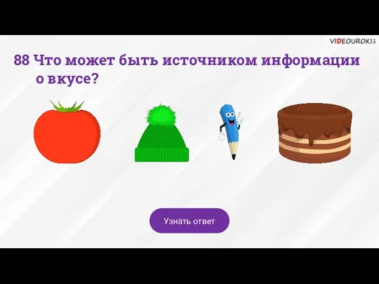 88 Что может быть источником информации о вкусе? Узнать ответ