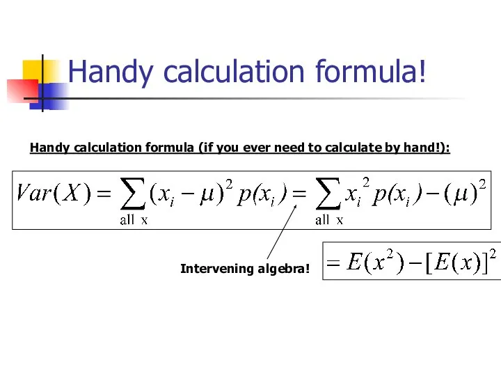 Handy calculation formula! Handy calculation formula (if you ever need to calculate by hand!):