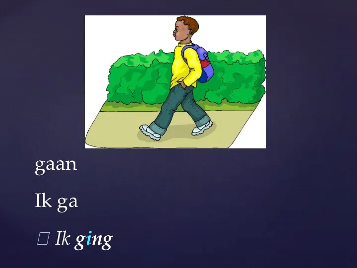 gaan Ik ga ? Ik ging