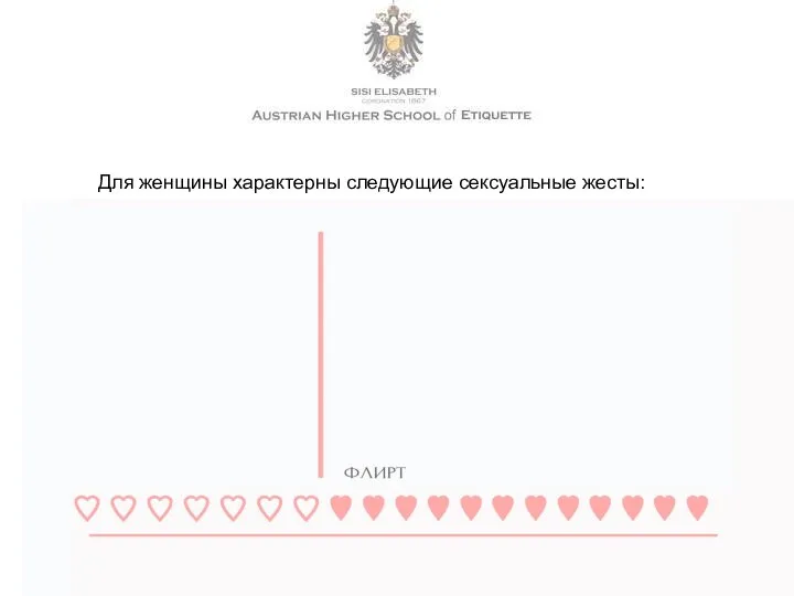 Для женщины характерны следующие сексуальные жесты: