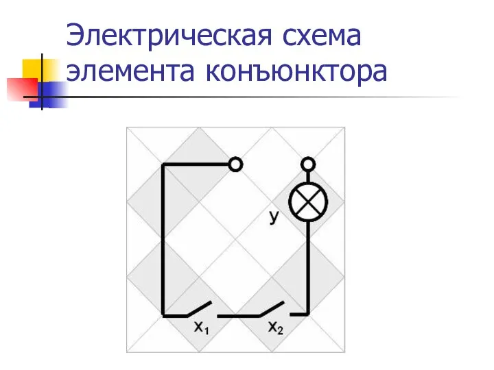 Электрическая схема элемента конъюнктора