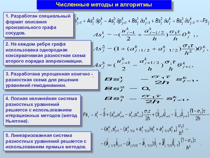 Численные методы и алгоритмы 3. Разработана упрощенная конечно - разностная схема для