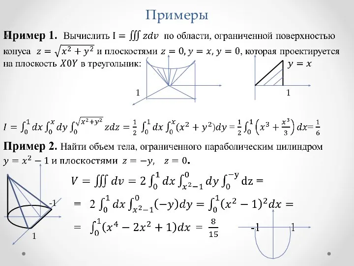 Примеры 1 1 1 -1