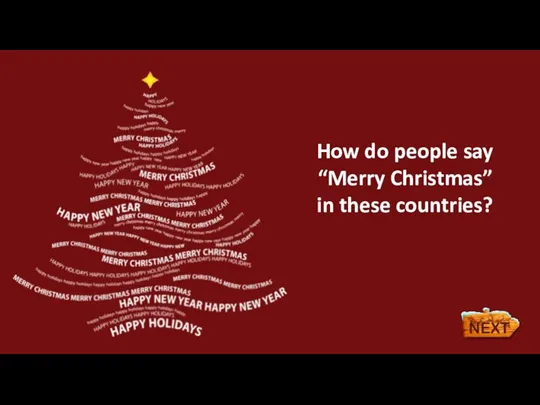 How do people say “Merry Christmas” in these countries?