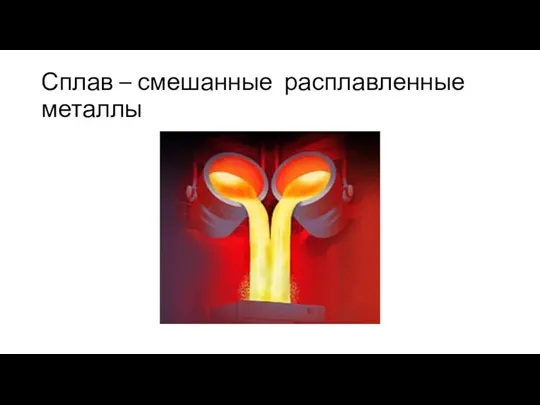 Сплав – смешанные расплавленные металлы