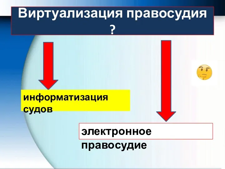 Виртуализация правосудия ? информатизация судов электронное правосудие