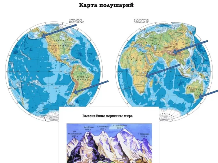 Физическая карта мира