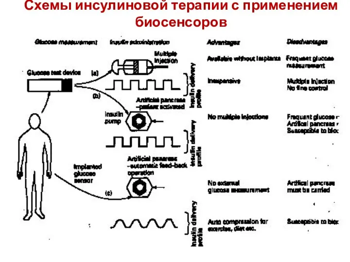 Схемы инсулиновой терапии с применением биосенсоров