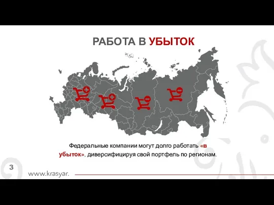 РАБОТА В УБЫТОК Федеральные компании могут долго работать «в убыток», диверсифицируя свой