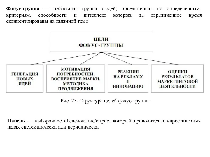 Фокус-группа — небольшая группа людей, объединенная по определенным критериям, способности и интеллект