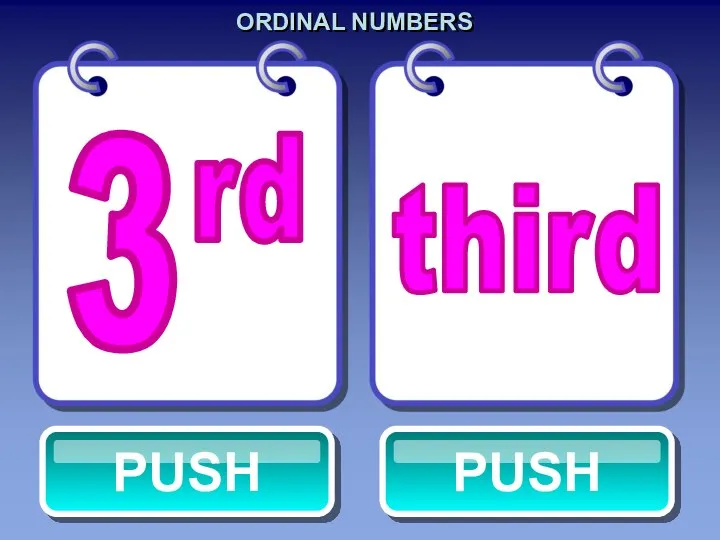 ORDINAL NUMBERS third