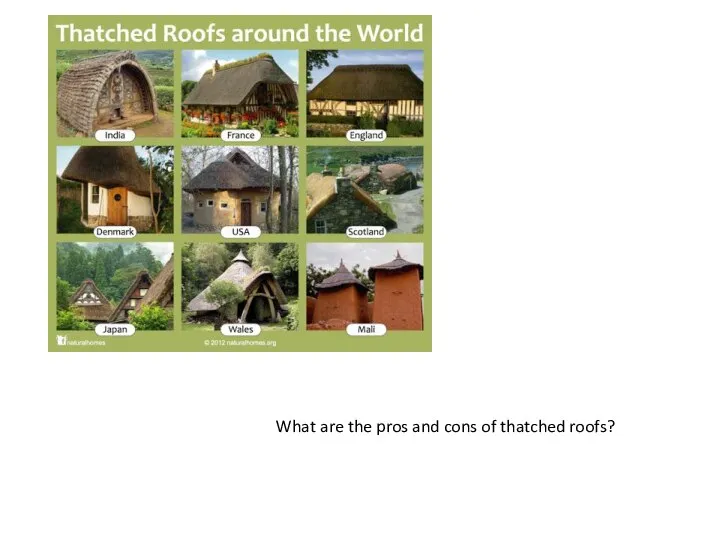What are the pros and cons of thatched roofs?
