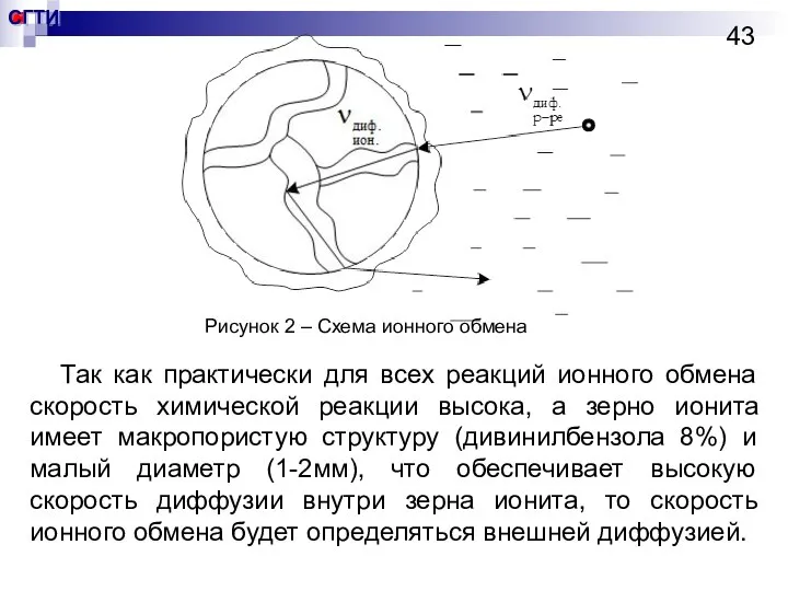 Так как практически для всех реакций ионного обмена скорость химической реакции высока,