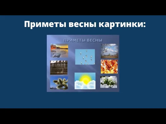 Приметы весны картинки: