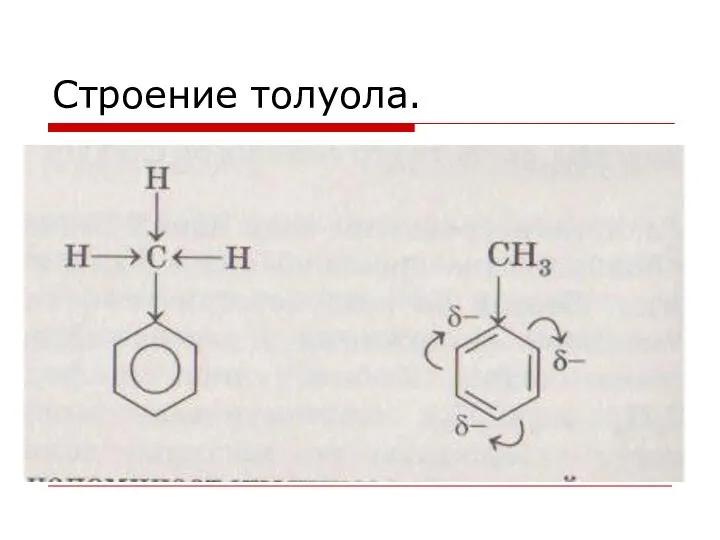 Строение толуола.