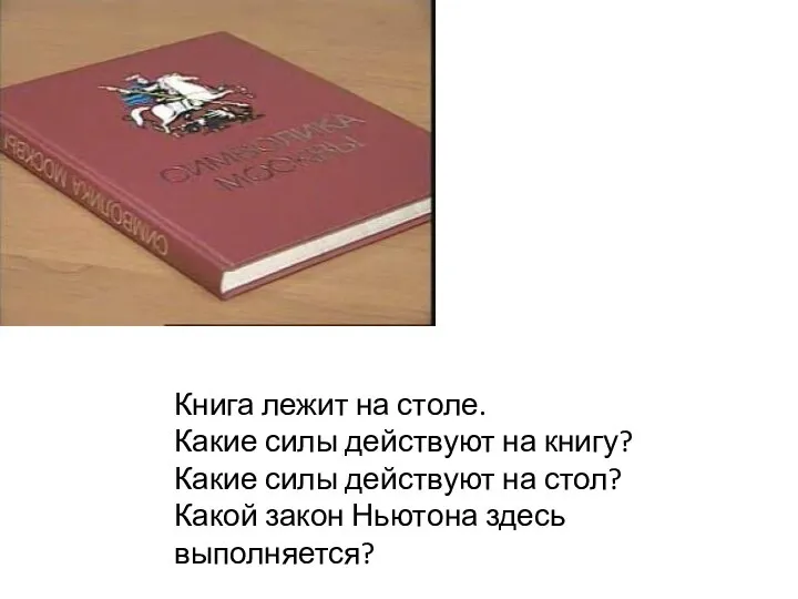 Книга лежит на столе. Какие силы действуют на книгу? Какие силы действуют