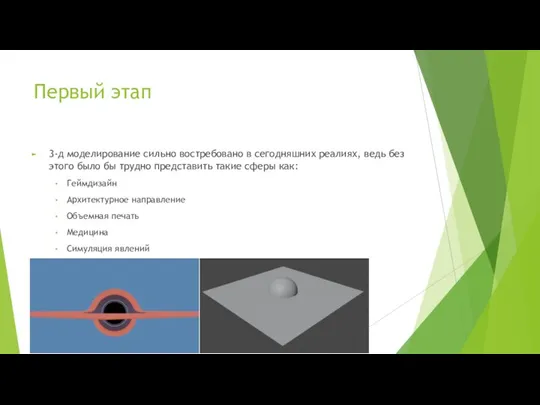 Первый этап 3-д моделирование сильно востребовано в сегодняшних реалиях, ведь без этого