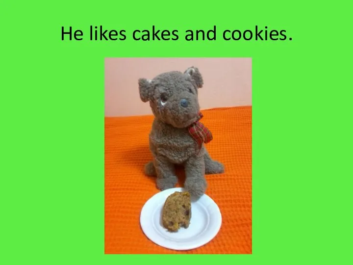 He likes cakes and cookies.