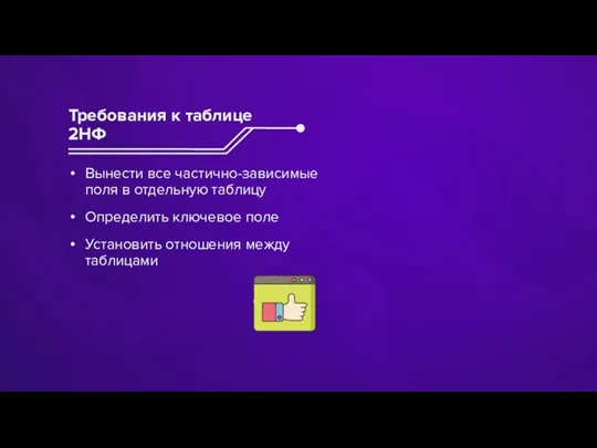 Вынести все частично-зависимые поля в отдельную таблицу Определить ключевое поле Установить отношения