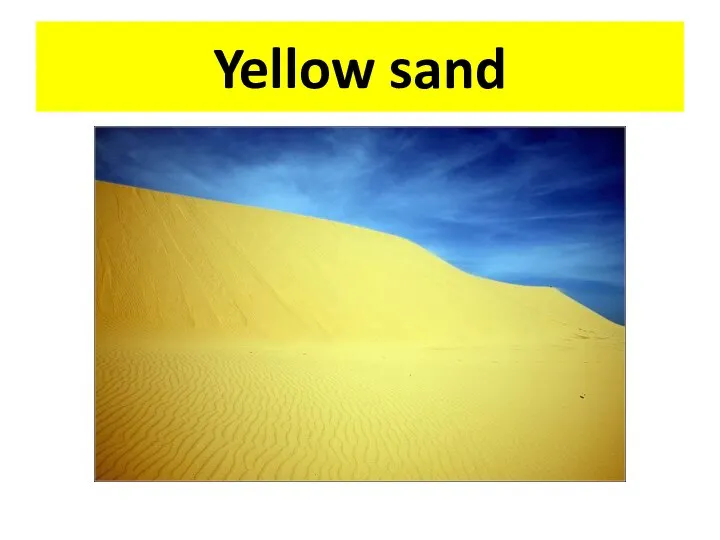 Yellow sand