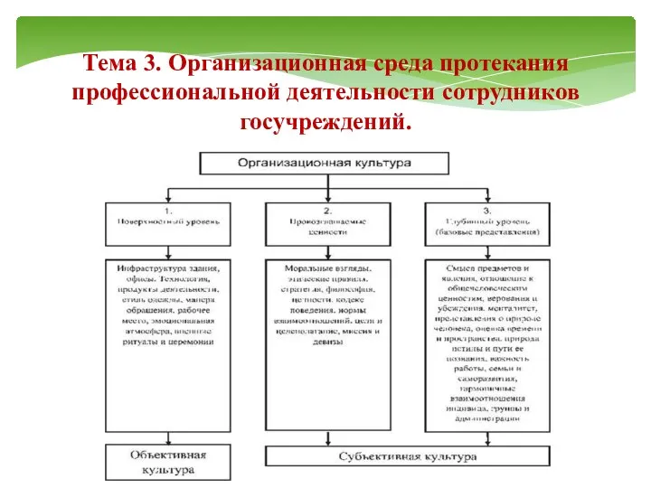 Тема 3. Организационная среда протекания профессиональной деятельности сотрудников госучреждений.