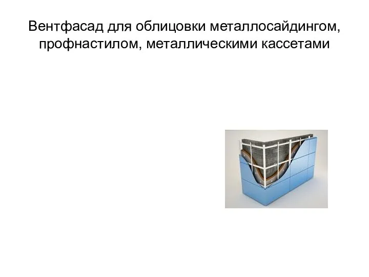 Вентфасад для облицовки металлосайдингом, профнастилом, металлическими кассетами