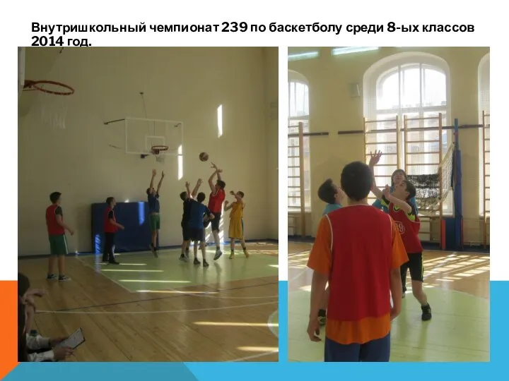 Внутришкольный чемпионат 239 по баскетболу среди 8-ых классов 2014 год.