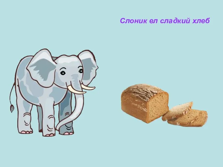 Слоник ел сладкий хлеб