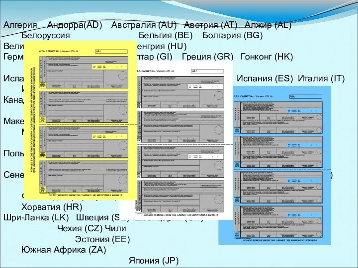 Алгерия Андорра(AD) Австралия (AU) Австрия (AT) Алжир (AL) Белоруссия Бельгия (BE) Болгария