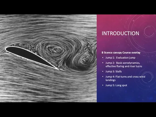 INTRODUCTION B licence canopy Course overlay Jump 1: Evaluation jump Jump 2: