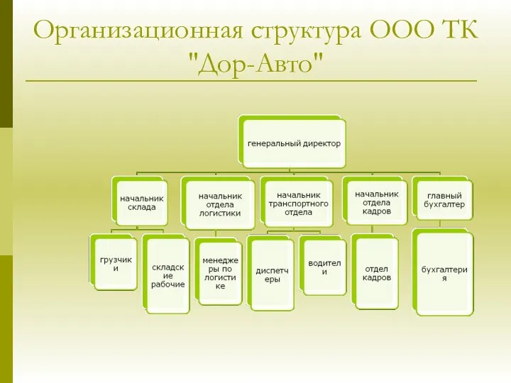 Организационная структура ООО ТК "Дор-Авто"
