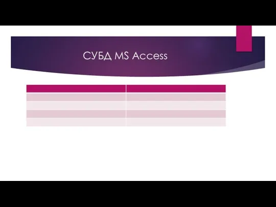 СУБД MS Access