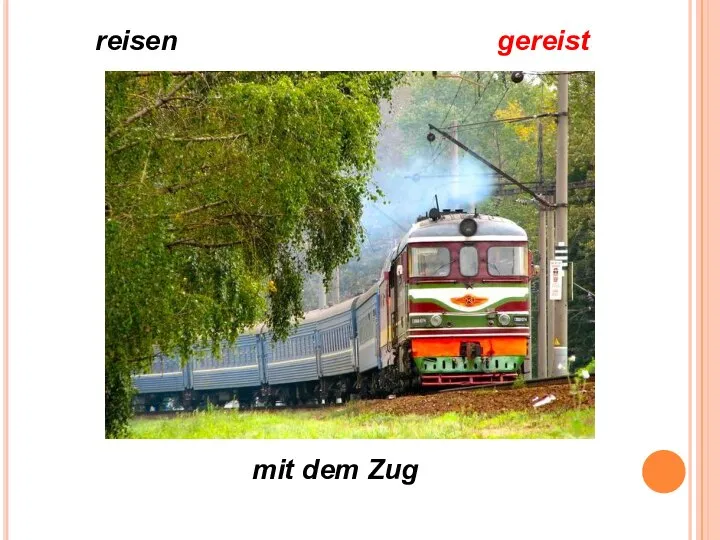 reisen gereist mit dem Zug