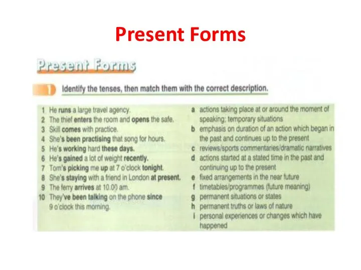 Present Forms
