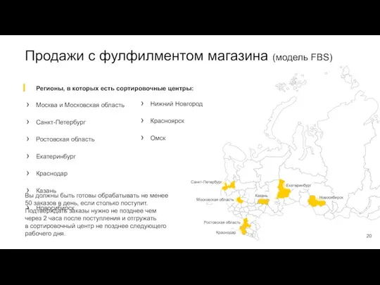 Продажи с фулфилментом магазина (модель FBS) Вы должны быть готовы обрабатывать не