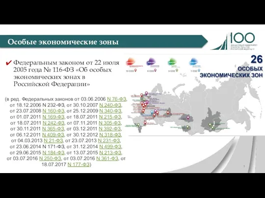 Федеральным законом от 22 июля 2005 года № 116-ФЗ «Об особых экономических