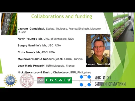 Laurent Gentzbittel, Ecolab, Toulouse, France/Skoltech, Moscow, Russia Nevin Young's lab, Univ. of