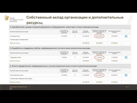 Собственный вклад организации и дополнительные ресурсы, привлекаемые на реализацию проекта, перспективы его дальнейшего развития президентскиегранты.рф