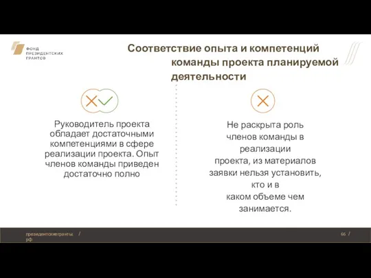 Руководитель проекта обладает достаточными компетенциями в сфере реализации проекта. Опыт членов команды