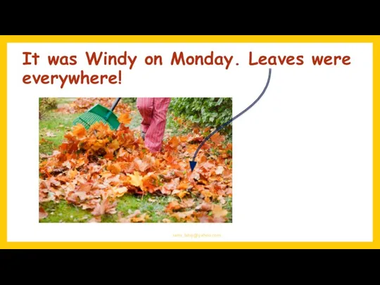 It was Windy on Monday. Leaves were everywhere! sami_lahiji@yahoo.com