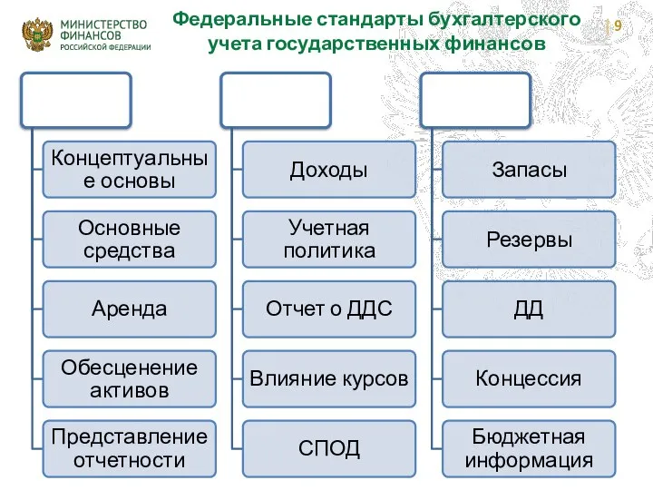 Федеральные стандарты бухгалтерского учета государственных финансов