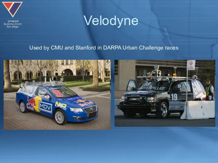 Velodyne Used by CMU and Stanford in DARPA Urban Challenge races