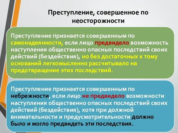 Преступление, совершенное по неосторожности